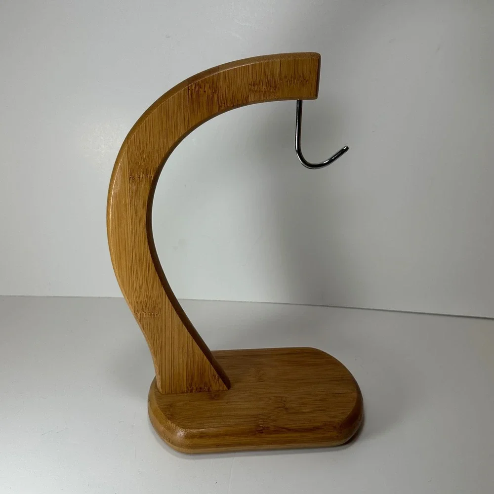 Bamboo Banana Hanger Stand Natural Wood Fruit Tree Hook Kitchen Countertop